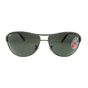 Ray Ban RB3342 Gunmetal/Crystal Green Polarized 004/58 60mm Sunglasses