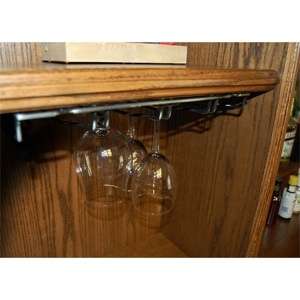 Pewter 4 Channel Glass Rack   Hanging Wine Stemware  