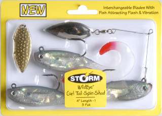 SOFT LURE STORM WILDEYE CURL TAIL SPIN SHAD WSPC04SD  