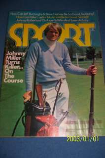 1975 Sport Magazine US OPEN Champion Johnny MILLER N/Lb  