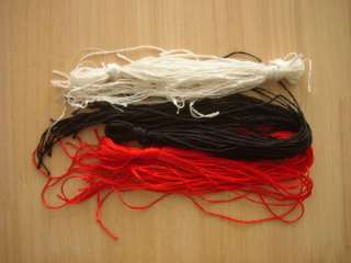 Chinese embroidery silk floss  Red,White(undyed),Black  