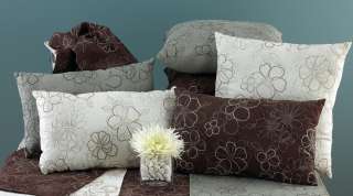 These wild flower throw pillows are done with cord embroidered and 