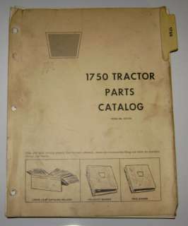 Oliver 1750 Tractor Parts Catalog manual book Original  