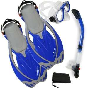   Sport Wave Snorkeling Mask Fin Snorkel Gear Set