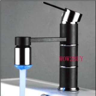   Water Glow Faucet Light Temperature Detectable Sensor Sink Tap  