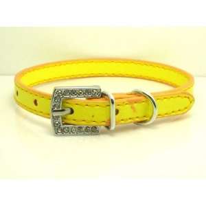  Extra Small Yellow Swarovski Grade Crystal Collar for Cat/dog 