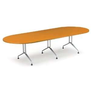  Racetrack Conference Table with Sculpted Steel Base 120 x 