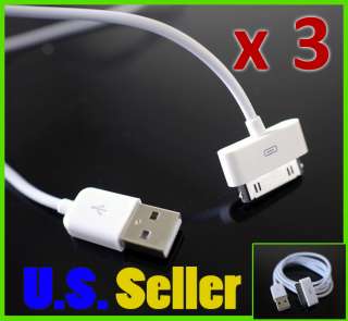 3PC USB SYNC DATA CABLE APPLE IPOD MINI TOUCH NANO IPAD  