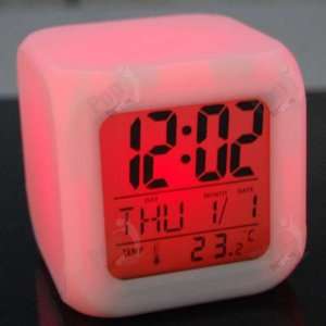   Color Change LED Digital Alarm Clock and Temperature 