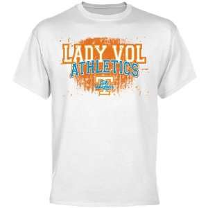  Tennessee Lady Vols White Halftone T shirt Sports 