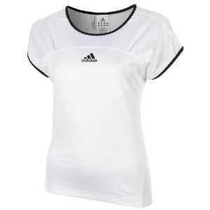  Adidas Womens Adilibria White Tennis Capsleeve Top Sports 