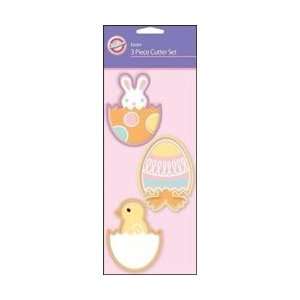 Wilton Cookie Cutters 3/Pkg Egg Bunny Chick; 3 Items/Order  