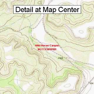  USGS Topographic Quadrangle Map   Wild Horse Canyon, Texas 